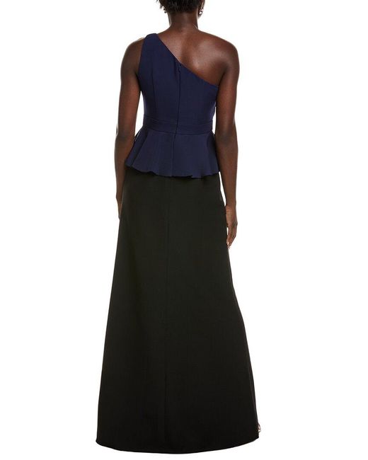 Rene Ruiz Black Crepe Column Gown