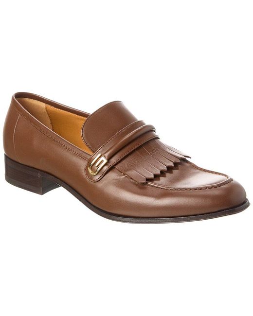 Gucci Brown Leather Loafer for men
