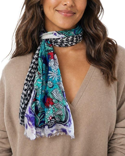 Blue Pacific Blue Elephant Houndstooth Neckerchief