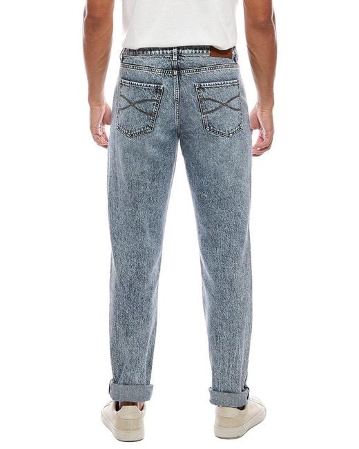 Brunello Cucinelli Blue Marbled Jean for men
