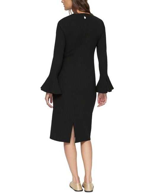 Lafayette 148 New York Black Godet Sleeve Dress