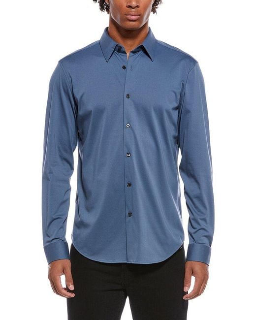 Theory Blue Sylvain Nd Structure Woven Shirt for men
