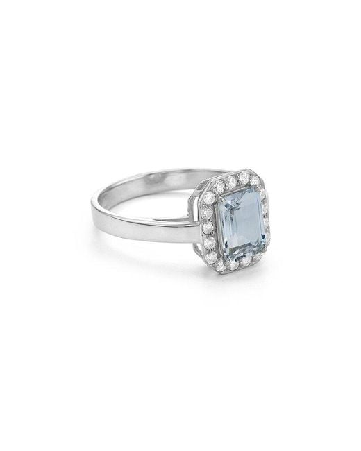 Forever Creations USA Inc. White Forever Creations 14k 1.59 Ct. Tw. Diamond & Sapphire Halo Ring