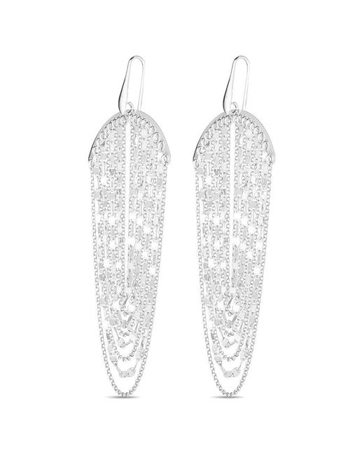 Italian Silver White Piazza Di Spagna Chandelier Earrings