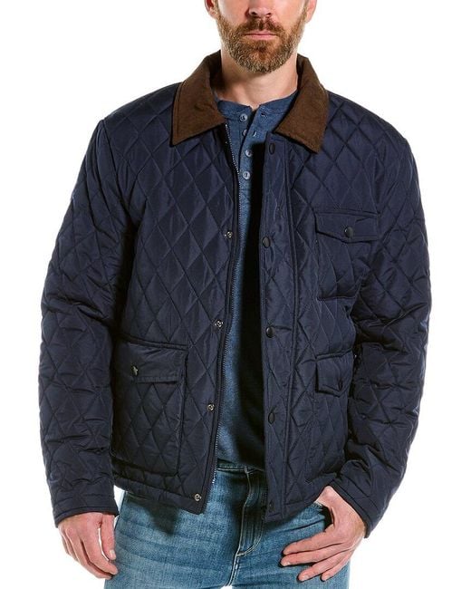 American Stitch Blue Diamond Quilted Jacket for men