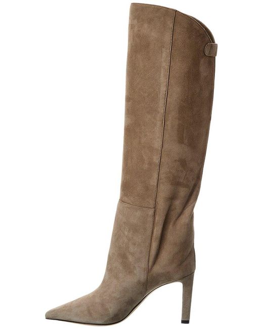 Jimmy Choo Brown Alizze Kb 85 Suede Knee-high Boot