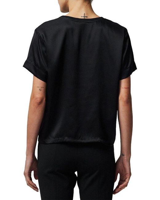 ATM Black Silk Charmeuse Boy T-shirt