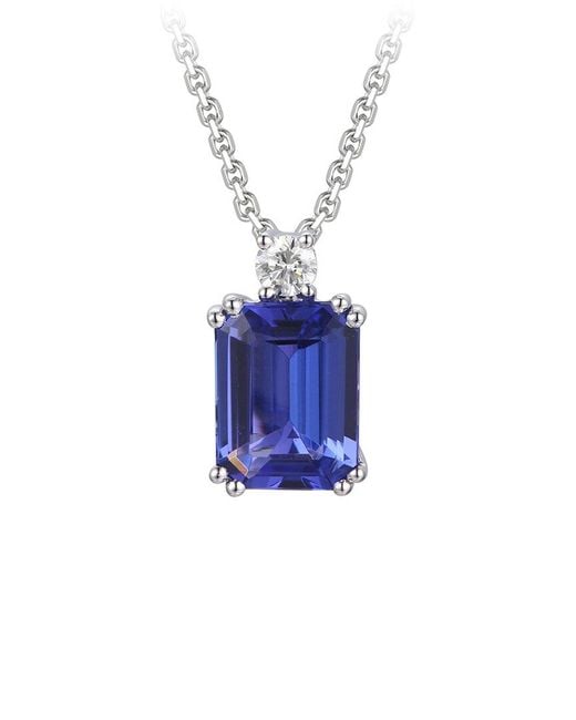 Gregg Ruth Blue 14K 2.26 Ct. Tw. Diamond & Tanzanite Pendant