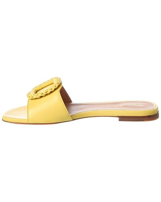 Santoni Yellow Leather Sandal