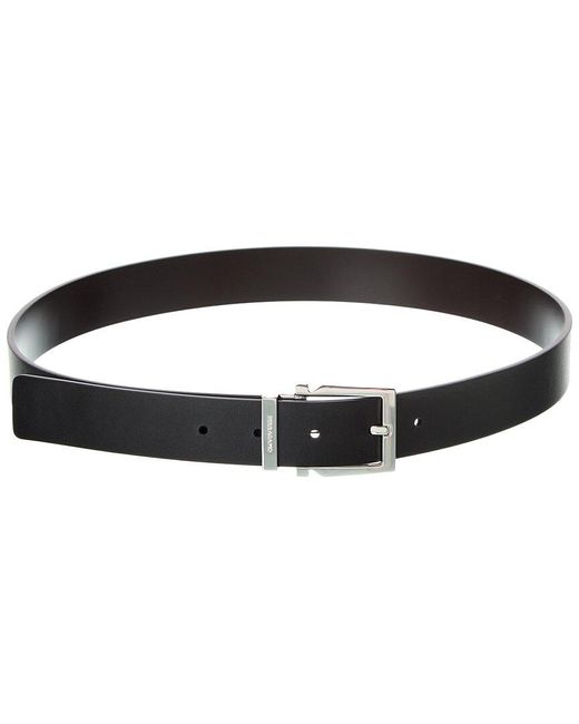Ferragamo Black Reversible & Adjustable Leather Belt for men