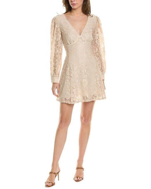 Saltwater Luxe Natural Lace Mini Dress