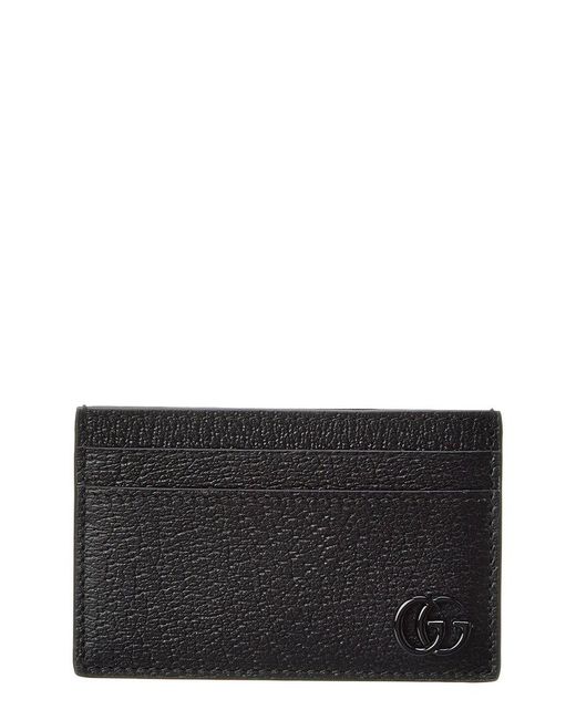 Gucci Black GG Marmont Leather Card Holder for men