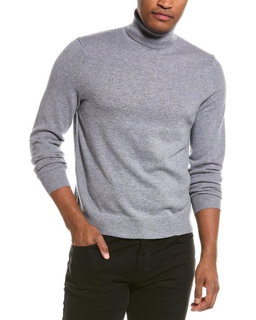 Theory Gray Hilles Cashmere Turtleneck Sweater for men