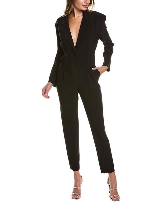 Norma Kamali Tapered Leg Jumpsuit in Black Lyst