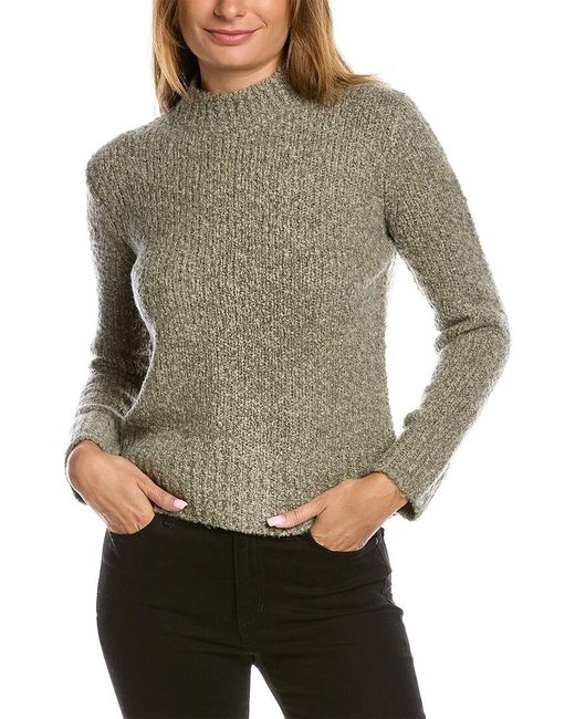 cable mock neck merino wool blend sweater vince