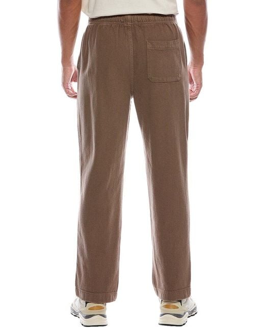 FRAME Brown Textured Terry Travel Pant for men