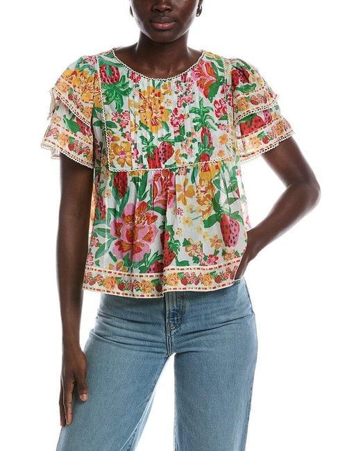 Farm Rio Blue Blouse