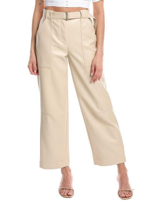 Jonathan Simkhai Natural Jenny Belted Cropped Pant
