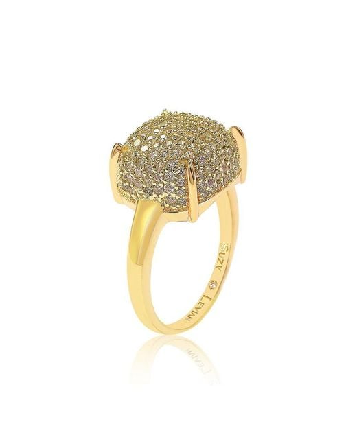 Suzy Levian CZ Jewelry Metallic Suzy Levian Silver Cz Ring