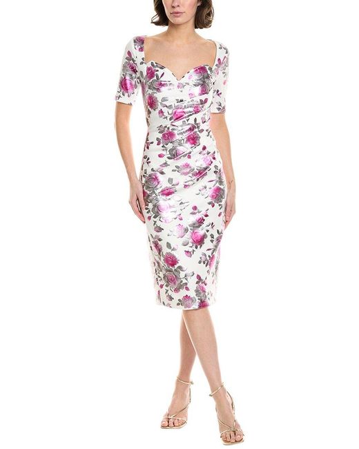 Black Halo Red Amandalee Sheath Dress