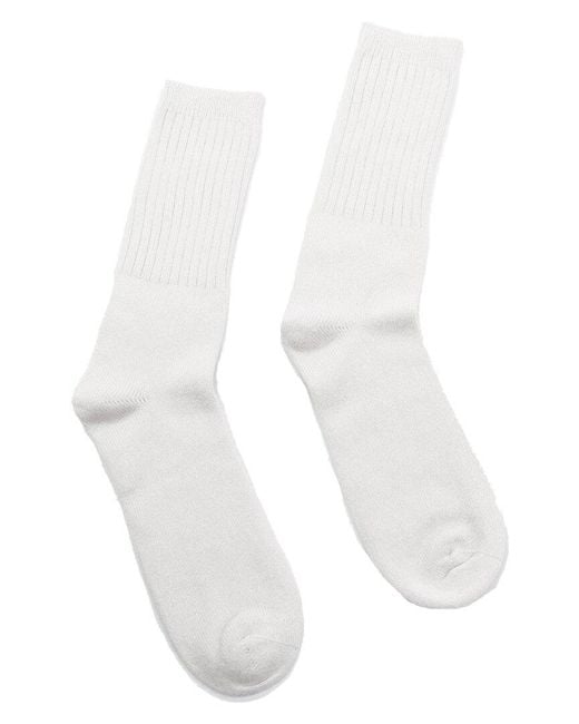 Portolano White Cashmere Blend Socks