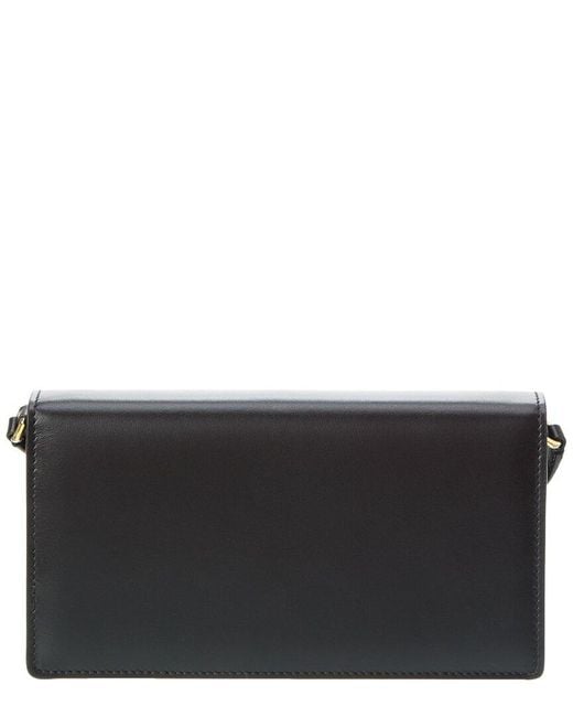Dolce & Gabbana Black Dg Logo Leather Phone Bag