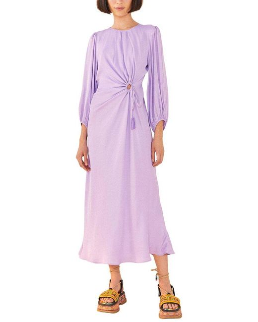 Farm Rio Purple Midi Dress