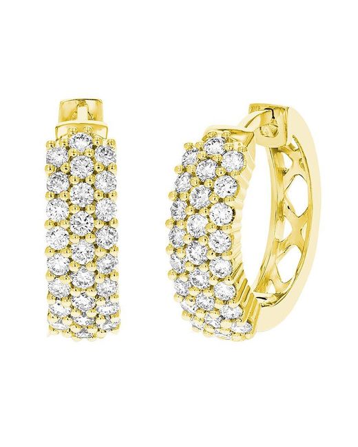 Amairah Metallic 1.00 Ct. Tw. Lab-Grown Diamond Hoop Earrings