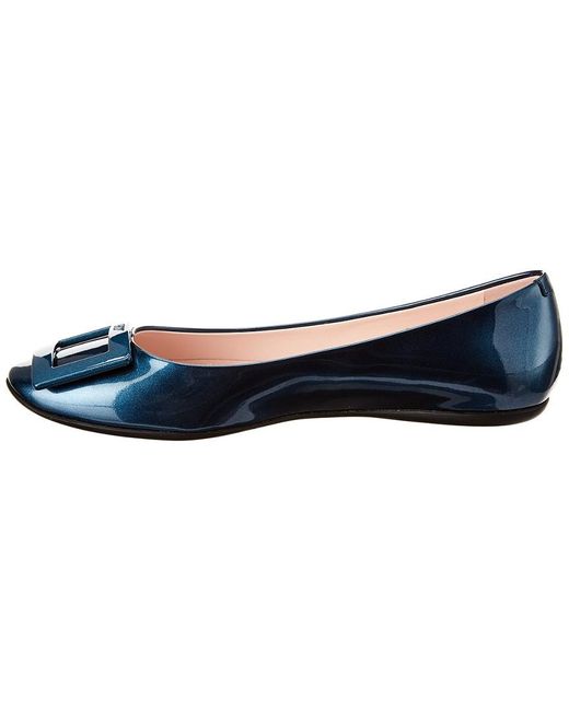 roger vivier blue flats