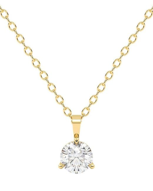 Lab Grown Diamonds Metallic 14k 0.50 Ct. Tw. Lab-grown Diamond Necklace