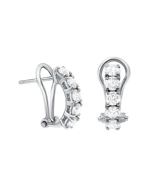 Diana M Metallic Fine Jewelry 18k 1.30 Ct. Tw. Diamond Hoops