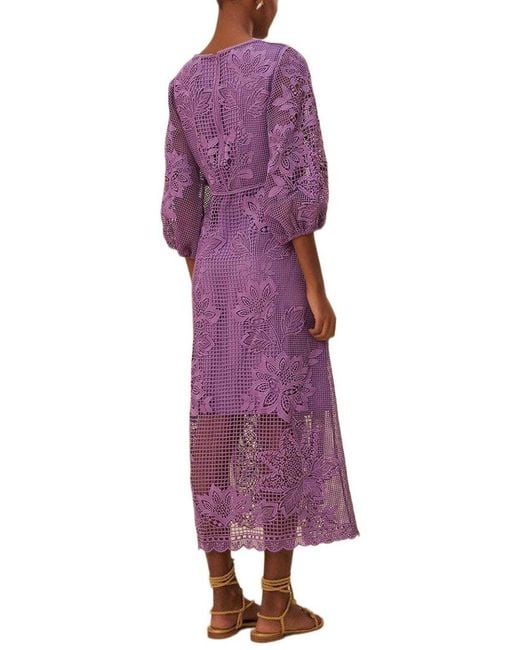 Farm Rio Purple Midi Dress