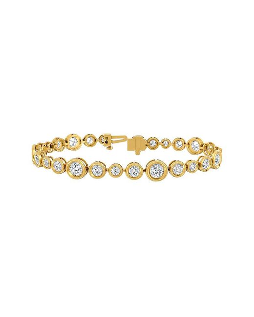 Lab Grown Diamonds Metallic 14K 5.13 Ct. Tw. Lab-Grown Diamond Tennis Bracelet