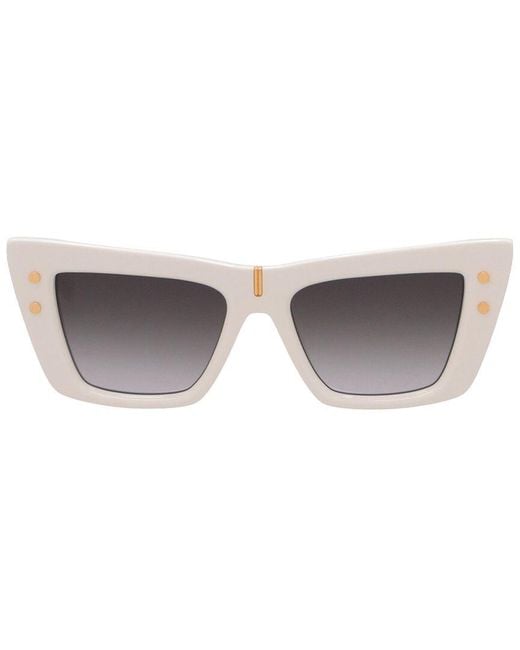 Balmain White Bps156 54Mm Sunglasses