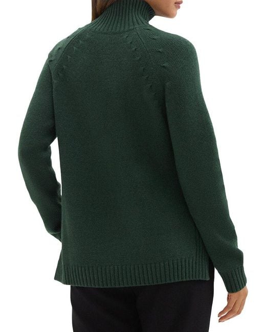 Theory Green Side Rib Wool Tank