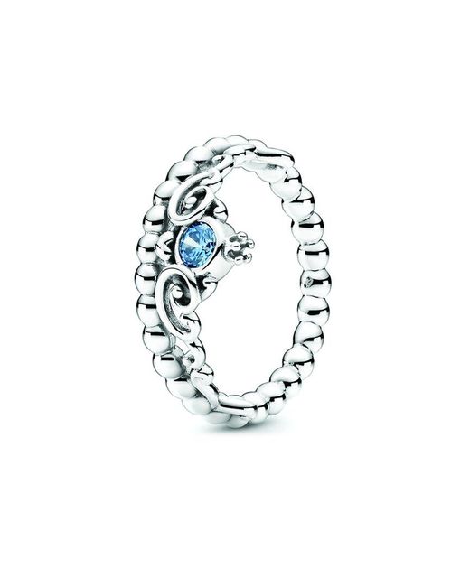 Pandora White X Disney Silver Cz Cinderella Pumpkin Coach Ring