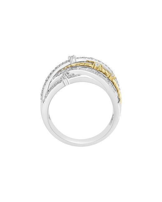 Effy Fine Jewelry White 14K Two-Tone 1.01 Ct. Tw. Diamond Ring
