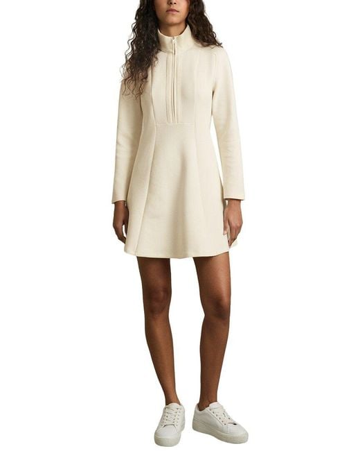 Reiss Natural Krysta Fit & Flare Jersey Dress