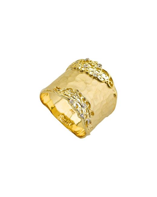I. REISS Metallic 14k 0.06 Ct. Tw. Diamond Cuff Ring