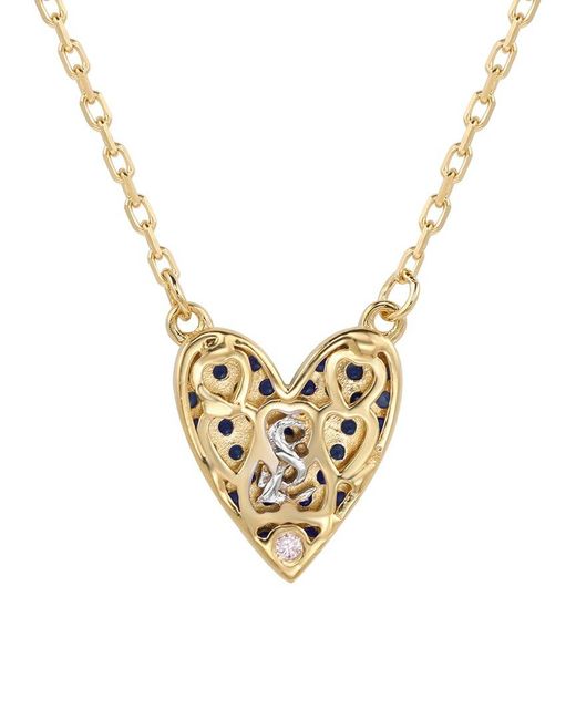Suzy Levian CZ Jewelry Blue Suzy Levian Silver Cz Necklace