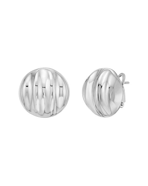 Italian Silver White Earrings