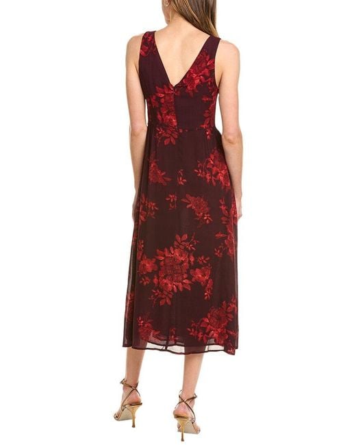 Lyra & Co Red Midi Dress