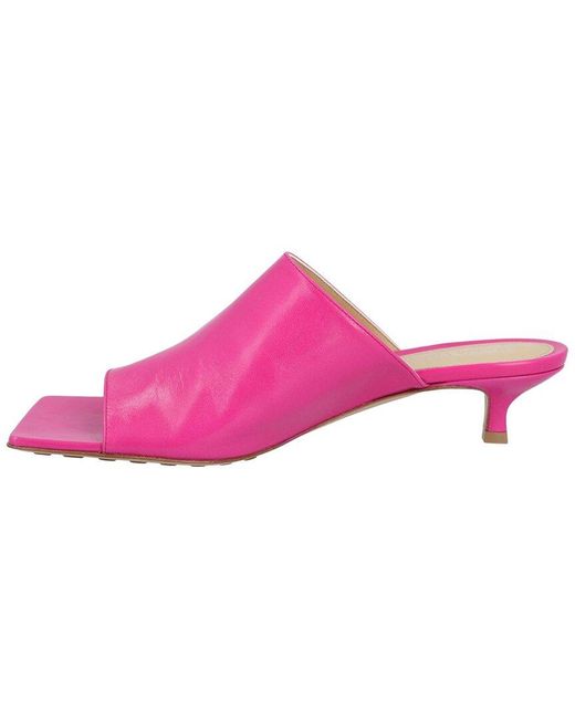Bottega Veneta Pink Lambskin Leather Stretch Mule, Never Worn (Authentic Pre-Loved)