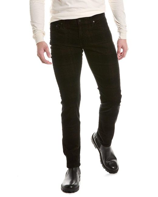 AG Jeans Black Tellis Modern Slim Corduroy Pant for men