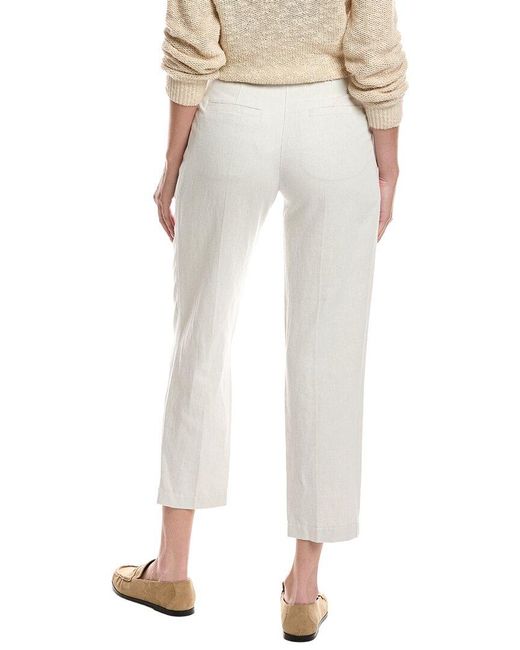 Brunello Cucinelli White Linen-Blend Pant