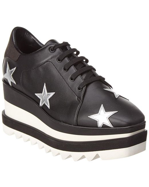 Stella McCartney Black Star Elyse Platform Shoes