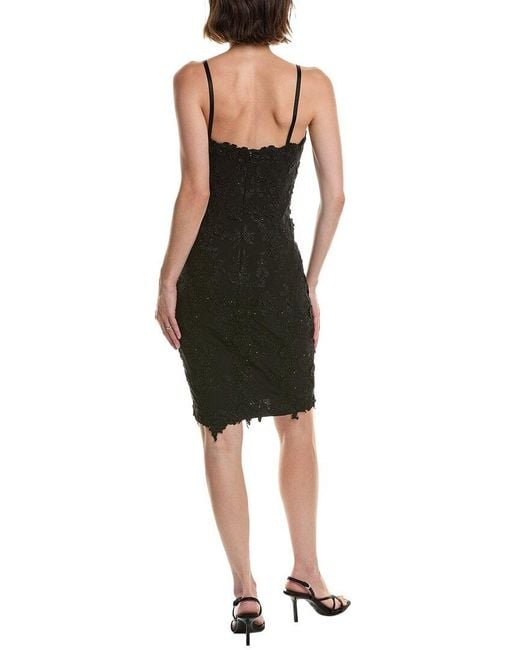 Issue New York Black Floral Embroidered Midi Dress