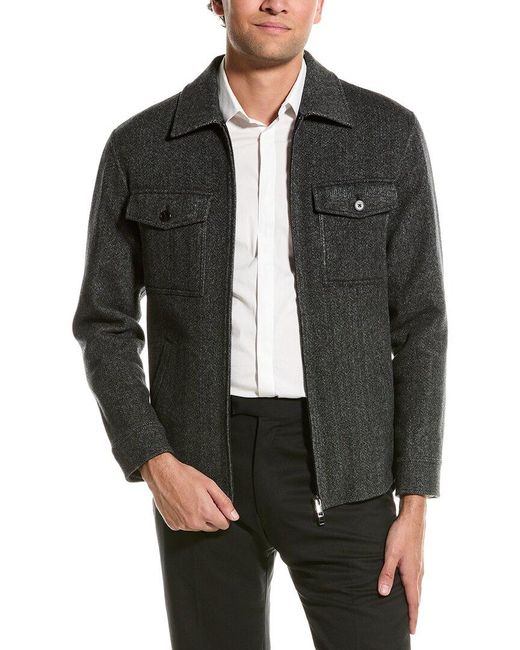 Theory Black Vena Wool & Cashmere-blend Jacket for men