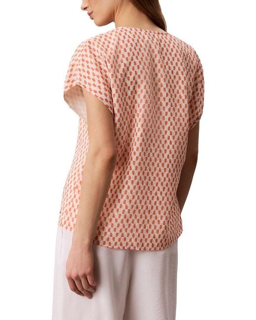 Calvin Klein Pink Tie Neck Top