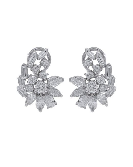 Diana M White Fine Jewelry 18k 4.50 Ct. Tw. Diamond Earrings